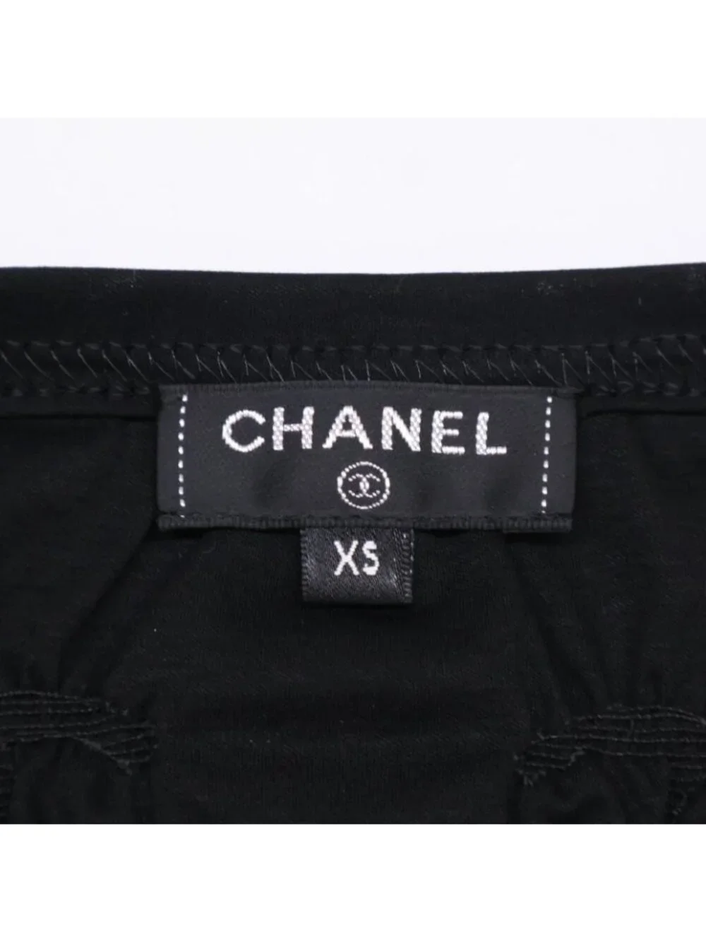 Chanel Cruise CC Logo Shirring Short Sleeve Top XS Ring - Picture 4 of 8